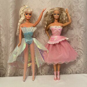Vintage Barbie Dolls - Bubble Angel Barbie and Feeling Fun Barbie